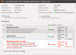 Hard disk drive bad sectors