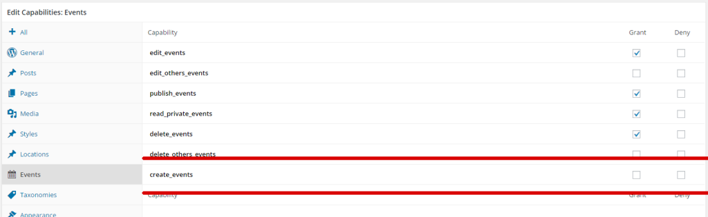 Wordpress post type capabilities